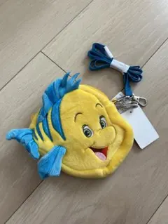 ディズニーリトルマーメイド　アリエル　フランダー　ショルダー付きダイカットポーチ