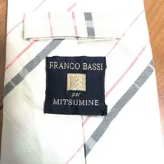 [送料無料] FRANCO BASSI ネクタイ ベージュストライプ