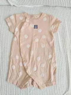 ピンク 水玉ロンパース 60-70cm 女の子 男の子