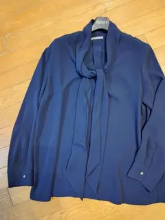 Theory luxe セオリーリュクス ボウタイブラウス ネイビー 40