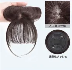 快適 おしゃれ ヘアアレンジ ダークブラウン 前髪ウィッグ 自然 立体構造 軽量