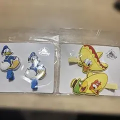 ディズニー ドナルドダック ヘアクリップ2個セット
