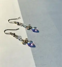 ハート型ビーズのピアス