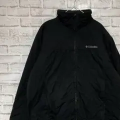 コロンビア　ソフトシェルジャケット！中綿ブラックM ロゴ刺繍アウトドア10