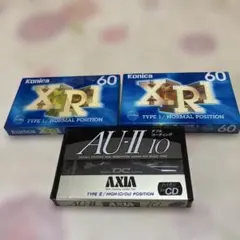 Konica XR1 60分カセットテープ 2本セットAXIA10分カセット1