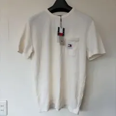 TOMMY JEANS ワッフル ポケットTシャツ ホワイト S