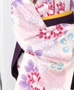 華やかな花柄 袴セット 150cm　小学生　卒業式
