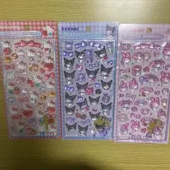 サンリオ第二弾　ボンボンドロップシール 3枚セット