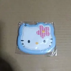 ハローキティ ミラーキーチェーン ブルー　昭和レトロ