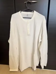 【ユニクロ】ワッフルヘンリーネックTシャツ