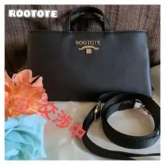 ROOTOTE お財布ショルダー スマホポーチ 2way ミニバッグ ブラック
