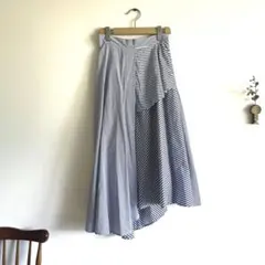 アーバンリサーチ ＫＢＦ　ロング スカート フレア ストライプ　アシンメトリー