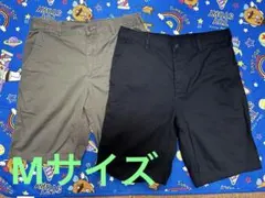 GU ショートパンツ 2枚セット 黒 カーキ Mサイズ