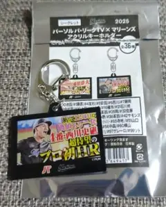 千葉ロッテマリーンズ×パテレ　西川史礁　アクリルキーホルダー
