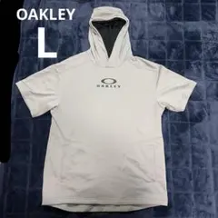 OAKLEY 半袖 フード付き ショートスリーブ パーカー グレー Lのサムネイル