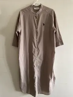 お値下げU.S. POLO ASSN. ベージュ 七分袖ワンピース L