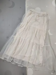 mystic アイボリー ティアードロングスカート サイズ1