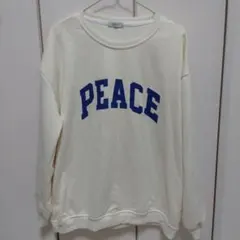 PEACEプリント トレーナー　レディース