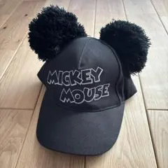 東京ディズニーランド　ミッキーマウス　ポンポン　耳付き　キャップ　帽子