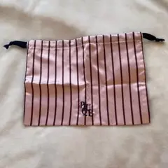 ジェラートピケ サテン巾着ポーチ