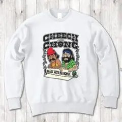 cheech&chong イラスト ラップTプリント スウェット 白 3XL