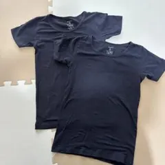 Hotcotto ネイビー肌着Tシャツ 130cm 2枚セット