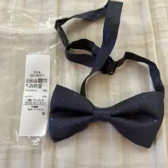 キッズ蝶ネクタイ　ネイビー水玉調整可能