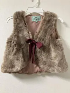 新品・タグ付きtocca ファーベスト リボン付き