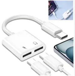 【新品未開封】 Type-C 2in1 イヤホンジャック 変換アダプタ