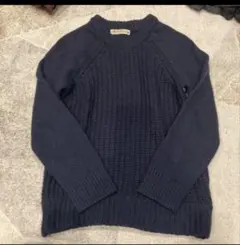 BEAMS HEART ネイビー ニットセーター