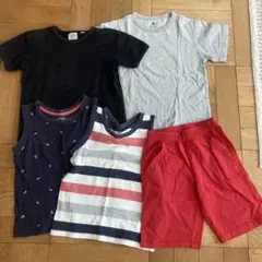 男の子 120 半袖 短パン タンクトップ まとめ売り 5枚のサムネイル