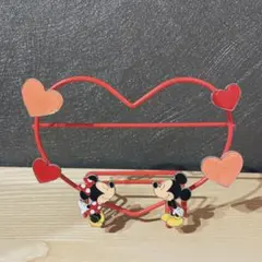 ディズニー　フォトフレーム　赤　ハート　写真立て