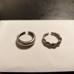【即発送】【美品】ノースワークス 25¢フェザー&パッチワークリング 2個セット 即発送】【美品】ノースワークス 25¢フェザー&パッチワークリング 2個