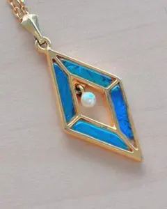 モルフォ蝶 ネックレス ゴールド パール 昭和 ネックレス ビンテージ レトロ