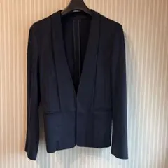 グリーンレーベルリラクシング 紺色ノーカラージャケット