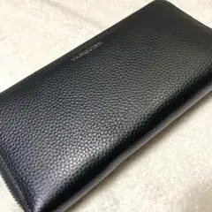【未使用品】　VANQUISH 長財布 ブラック ラウンドファスナー　シボ革加工