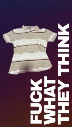 Nike ベージュ ストライプ ポロシャツ L