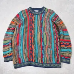 90s COOGI マーセライズコットン 3D ニット 立体 サマーセーターのサムネイル