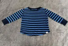 GAP ボーダー 長袖カットソー ネイビー×ブルー　18-24m