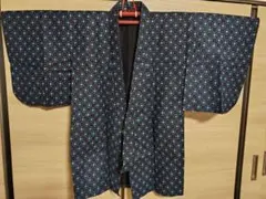 昭和レトロ　羽織　絣のプリント　ハッピ　新品　上っ張り