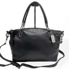 極美品　COACH コーチ　2way ハンドバッグ　ショルダーバッグ　ブラック