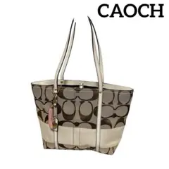 【COACH】 コーチ シグネチャー トートバッグ レザー キャンバス ブランド
