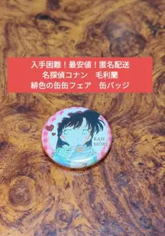 【最安値！匿名配送】名探偵コナン　緋色の弾丸　緋色の缶缶フェア　毛利蘭　缶バッジ