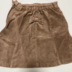Bebe コーデュロイ スカート ブラウン リボン　120 リボン　美品