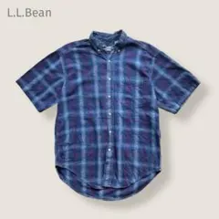 エルエルビーン L.L.Bean 80s 半袖シャツ オンブレ チェック 古着