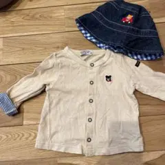 お値下げ中！ミキハウス48サイズ帽子　ダブルビー カーディガン 90セット