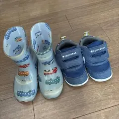 セット売り　スニーカー14cm &長靴15cm
