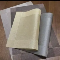 【ゴールド・グレー 各1枚】北欧風 ランチョンマット 撥水 運気