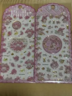 【説明欄必読】サンリオ マイメロディ ドロップジェリーシール 2種 レジン