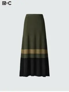 UNIQLOC ユニクロシー　メリノブレンドスカート　57.オリーブ Mサイズ
